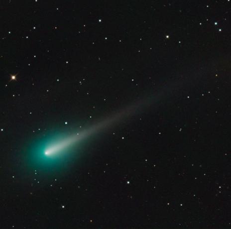 10月8日，莱蒙山天文中心拍摄到的ISON彗星，此时亮度11等。
